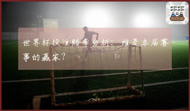 世界杯投注赔率分析：谁是本届赛事的赢家？